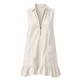 thumbnail image 4 of QUNYINEY Women's Summer Dresses Mini White A Line Sleeveless Sundress Ruffle Collared Loose Fit with Pockets Dresses, 4 of 7