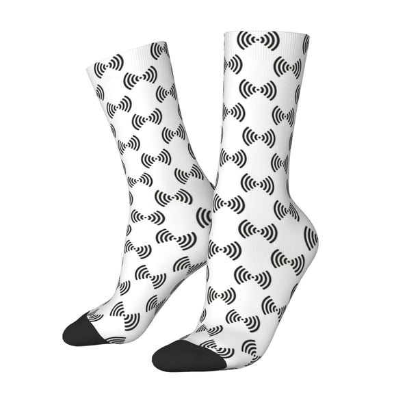 Vsdgher Signal Icon Crew Socks for Men & Women, Breathable Casual Athletic Ankle Socks