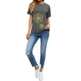 thumbnail image 6 of ZXSXSY Women Crew Neck Short Sleeve Dandelion Printed Top, 6 of 6