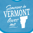 thumbnail image 4 of Inktastic Someone in Vermont Loves Me Boys or Girls Baby Bib, 4 of 4