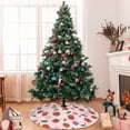 thumbnail image 7 of Picia Floral Strawberr Print Christmas Tree Skirt , Christmas Tree Skirt Ornaments for Merry Christmas Holiday Party Decorations Indoor Outdoor-30", 7 of 7