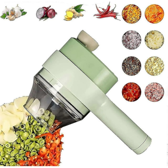 4 en 1 Coupe-Légumes Électrique Portable Sans Fil Mixeur Alimentaire de Cuisine