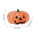 thumbnail image 3 of Halloween Pumpkin Squishy Toy with Glitter Design and Slow Rising Feature, Single Piece, Orange with Green Hobby, for Kids and Adults, Relaxation Squeeze Toy, 3 of 6
