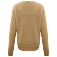 thumbnail image 4 of Apepal Sweaters for Women Women's Sweater Casual Long Sleeve V Neck Solid Loose Chunky Knit Pullover Tops Fall Sweaters for Women Khaki XL, 4 of 6