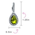 thumbnail image 4 of Bling Jewelry Womens 7CT Olive Green Teardrop Hoop Earring CZ Imitation Peridot, 4 of 7