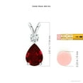 thumbnail image 4 of Angara Natural 1.15 ct Ruby Necklace for Women in Platinum (Size-8x6mm) - July Birthstone Jewelry | Ruby Teardrop Pendant Necklace, 4 of 9