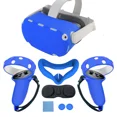 thumbnail image 1 of Coque de Protection en Silicone pour Oculus Quest 2 pour Quest2 Casque VR Poignée Coussin d'Il Accessoires VR Bleu, 1 of 6