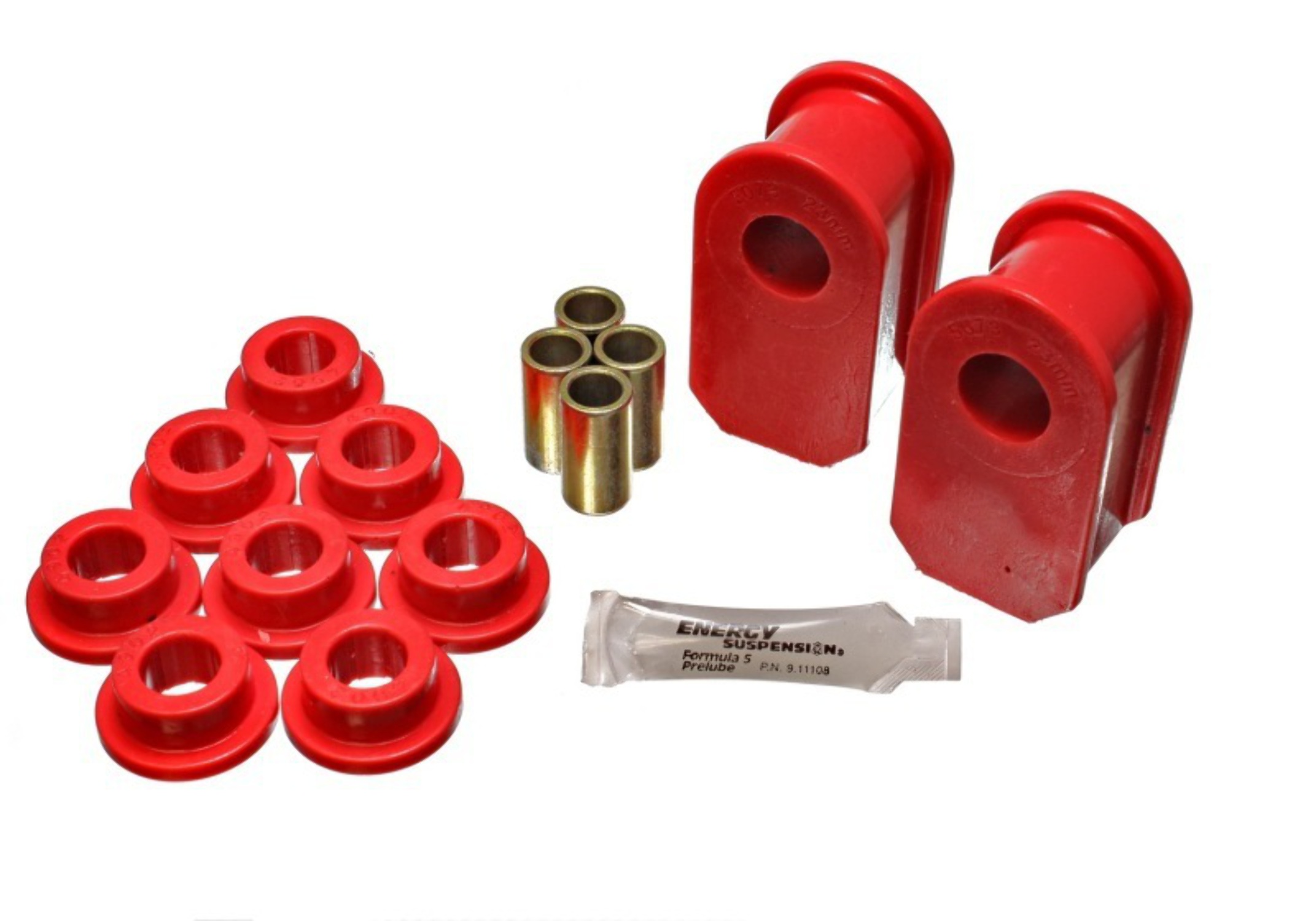 Energy Suspension Ford F100/150/250 Red Fr & Rr A Style 1in Dia Sway Bar 3-1/2in Tall Bushing Sets Fits select: 1975-1998,2000 FORD F150