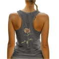 thumbnail image 4 of Fznquz Sleeveless Tank Tops Women Crew Neck Racerback Fashion Gray Casual Athletic Womens Tank Tops Maxi, 4 of 6
