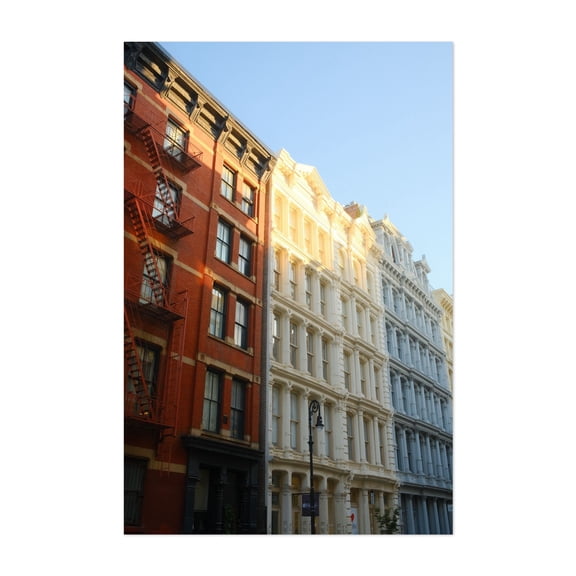 Sunlit Buildings in SoHo - Manhattan New York Photography Architecture City Street Photography Cityscape Vintage Unframed Wall Art Print 4 x 6 inches