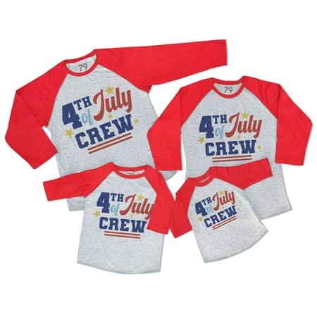 

7 ate 9 Apparel Matching Family 4th of July Shirts - 4th of July Crew Red Shirt 4T
