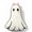 white-6B, variant on MMJ Throw Pillow Ghost Shaped Halloween Decorative Soft Polyester Cushion Plush for Sofa Bedroom Party 11x15in