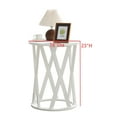 thumbnail image 4 of Kings Brand Furniture Emma Round Side End Table - Modern Accent Table for Living Room, Bedroom, Office (White), 4 of 4