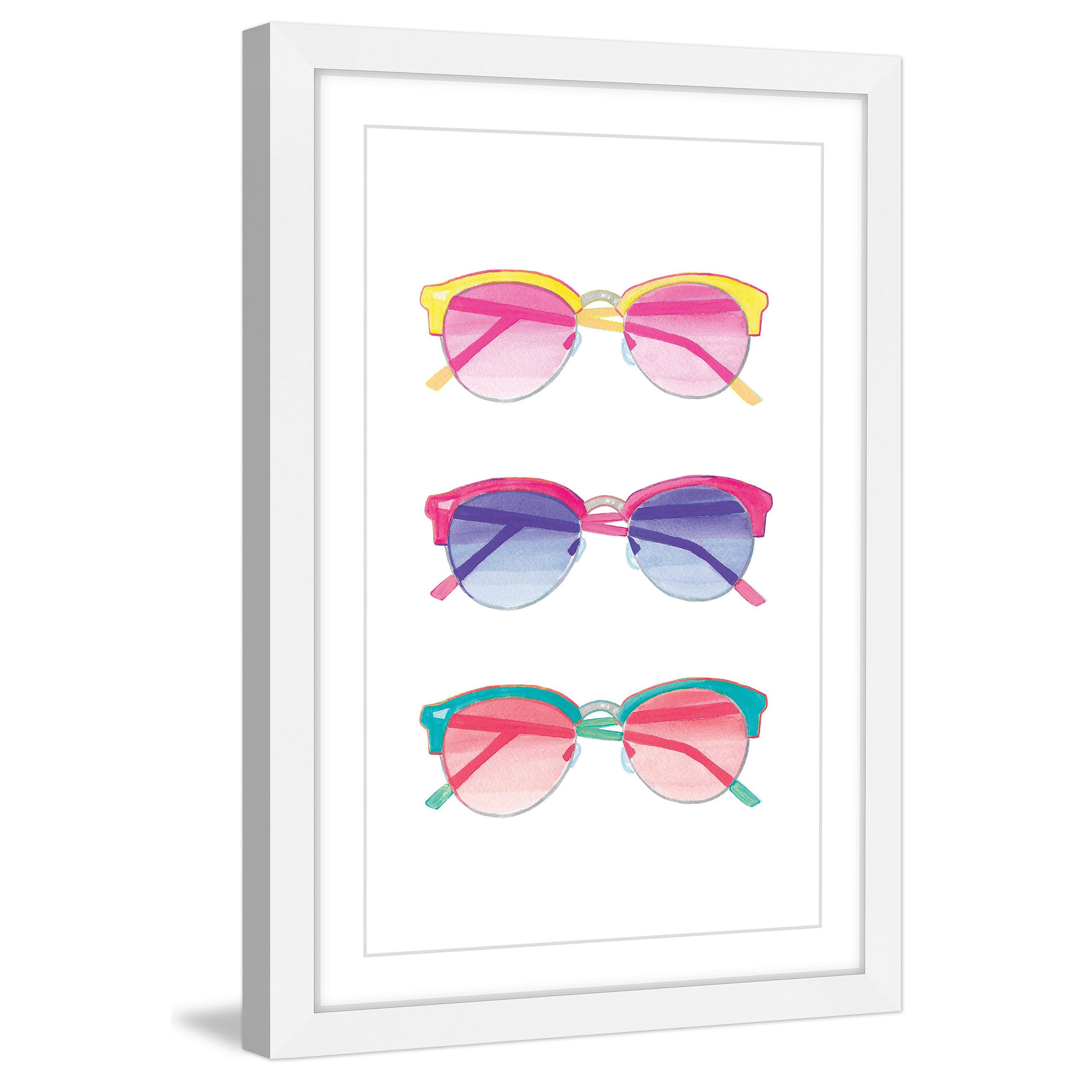 "Sunglasses" by Molly Rosner Framed Painting Art Print