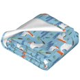 thumbnail image 2 of Salouo Pelican Reed And Fish Print Bed Blankets,Flannel Blanket Comfortable Air Conditioning Blanket Lightweight Blanket for Sofa Bed Travel & Couch -50"x40", 2 of 8