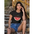 thumbnail image 2 of Buon Ferragosto Watercolor Melon T-Shirt Women -Image by Shutterstock, Female Large, 2 of 4