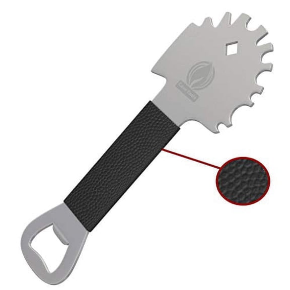 Cave Tools Bristle-Free Metal .. Grill & Griddle Scraper .. - Includes Bottle Opener .. - Barbeque Brush Substitute .. - BBQ Grill Accessories, .. Stainless Steel