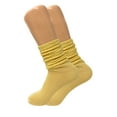 thumbnail image 4 of 3 Pairs Lightweight Slouch Socks for Women with Thin Sole Shoe Size 5-10 (Limone), 4 of 13