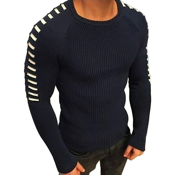 Njoeus Sweaters For Men Mens Crewneck Men's Sweater Printed Casual Sweater Fashion Long Sleeve Sweater Long Sleeve Knitting Sweaters Tops Autumn Winter On Clearance