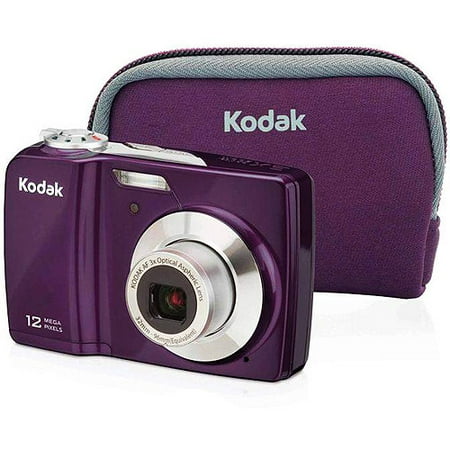 Kodak EasyShare C182 Plum 12MP Digital Camera Bundle, 3x Optical Zoom