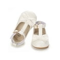 thumbnail image 5 of Franhais Newborn Anti-slip Shoes, Baby Girls Hollow-out Solid Color First Walking Shoes with Bow, 5 of 8