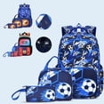 thumbnail image 3 of 3PC Soccer Backpack, School Bookbag with Lunch Box, School Bag for Teenagers Middle, 3 of 4