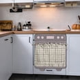 thumbnail image 5 of Handmade Farmhouse Oven Skirt, Handmade Oven Skirts Curtain Cover, Effortless Install, Hide Clutter for Stove Washer, Tabs & Ruffled Trim, 23.6*17.7In Khaki, 5 of 7