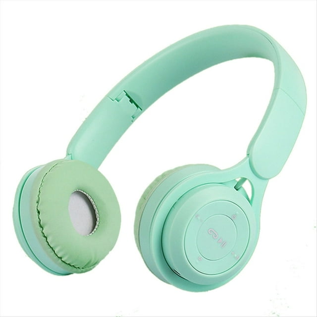 Diadema Auriculares Bluetooth Y08 Auriculares Inalámbricos Bluetooth Auriculares Portátiles Plegables para Niños Verde