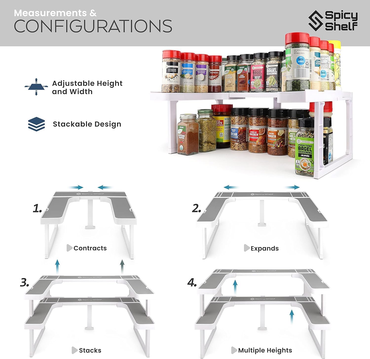 Spicy Shelf Premium 2-Tier Cabinet Organizer photo 3