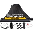 thumbnail image 1 of Sunquest Solar Pool Heater Panels - 2 (2ft x 10ft) collectors w/ Roof/Rack & Add on Kit - Solar Water Heater for Above Ground & Inground Pools-DIY-Tube on Web Design Panel-Polypropylene UV Resistant, 1 of 9