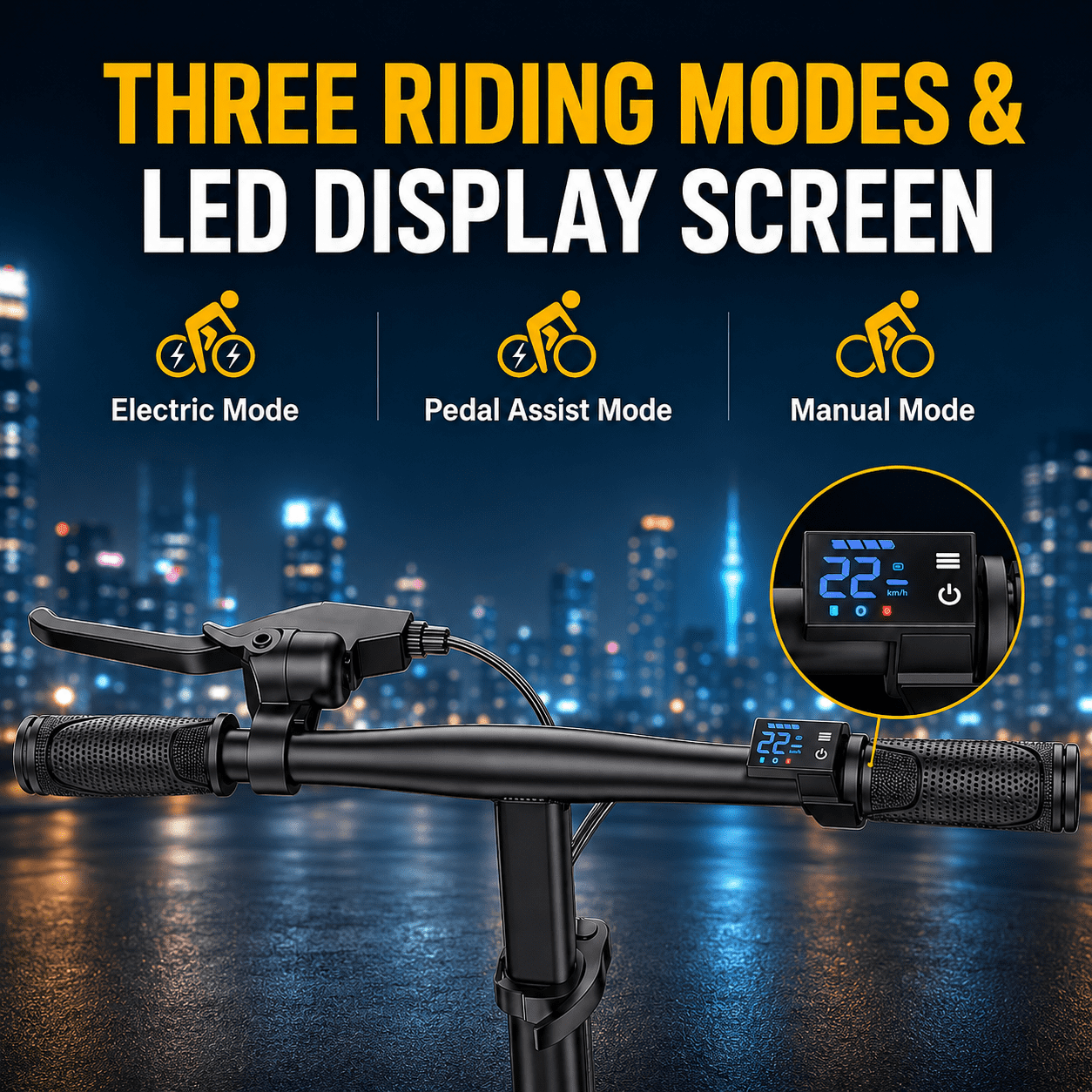Electric Bike for Adults, 500W Motor, 20 MPH Max Speed Folding Ebike, 14" Electric Bicycles, Max 20 Miles Range (Pedal Assist Mode), Mini E Bikes