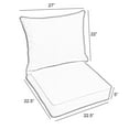 thumbnail image 3 of Sunbrella Sorra Home Outdoor Corded Deep Seating Pillow and Cushion Set 22.5 in W x 22.5 in D x 5 in H - Canvas Taupe, 3 of 5