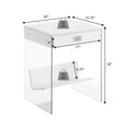 thumbnail image 6 of Convenience Concepts SoHo 1 Drawer End Table with Shelf, White Faux Marble, 6 of 7