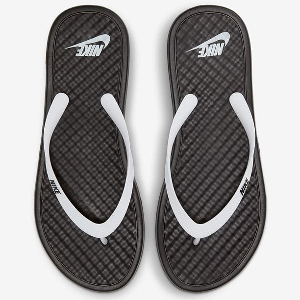 Nike Men's Deck Flip-Flops White Black CU3958 005 Sz 12 - Walmart.com