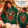 thumbnail image 3 of Christmas Pet Pouch Hoodie Women Men Long Sleeve Festive Graphic Loose Casual Pullover Sweatshirt Dog Cat Carrier Hoodie, 3 of 7