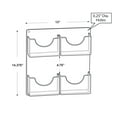 thumbnail image 3 of Four-Pocket Wall Mount Bifold Brochure Holder, 2-Pack, 3 of 4