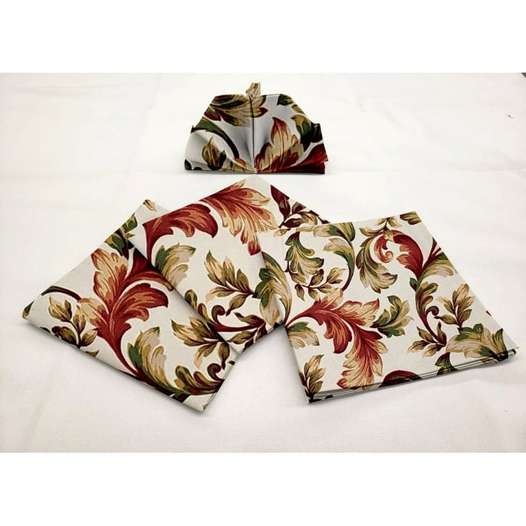 Autumn Fall Floral Leaves Cloth Napkins (Set of 8) by Penny's Needful  Things 