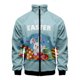 thumbnail image 2 of Chaqueta con cremallera y estampado 3D de Pascua en el oeste, divertida chaqueta de manga larga, cuello alto, ropa de moda, abrigo informal de talla grande para hombre, 2 of 5