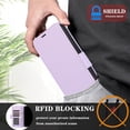 thumbnail image 3 of ELEHOLD For Samsung Galaxy A36 5G Case,PU Leather Flip Cover Card Holder Kickstand Feature Full Protection Wallet Case Cover with Wrist Strap For Samsung Galaxy A36 5G, Purple, 3 of 6