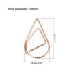 thumbnail image 2 of Unique Bargains Paper Clips Drop-Shaped with Box 1 Inch Rose Gold Tone for Organize Office Home, Pack of 100, 2 of 5