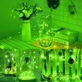 thumbnail image 4 of Cadena de luces LED 2M 20LED Alambre Micro luces de hadas Decoración navideña Cadena de luces AA Funciona con pilas para fiesta, jardín, Navidad, decoración del día de San Valentín, boda (verde) brillar Electrónica, 4 of 5