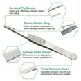 thumbnail image 4 of Uxcell 4pcs Stainless Steel Tweezers 4.9 Inch Long Straight Serrated Tip Tweezers Multi Purpose Kitchen Tongs for Cooking Gardening Repairing Craft, Silver, 4 of 7