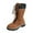 Khaki, variant on Women's Moto Boots Cowgirl Boots Soft Sole Womens Winter Snow Boots Water-Resistant Durable Lace Up Ankle Moto Boots Casual Plus Size Available Footwear