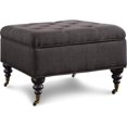 thumbnail image 2 of Serta at Home Abbot Square Tufted Storage Ottoman in Midnight Charcoal, 2 of 10