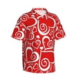 thumbnail image 2 of Heart Love Hawaiian Shirts For Men, Summer Short-Sleeve Relaxed-Fit Button-Down Shirts X-Large, 2 of 9