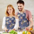 thumbnail image 3 of Pioneer Flower Floral Print Pattern Apron for Women and Men, Cotton Linen Waterproof with Pockets, Adjustable, 33x27 Inch for Kitchen, Gardening, BBQ, Salon, 3 of 6