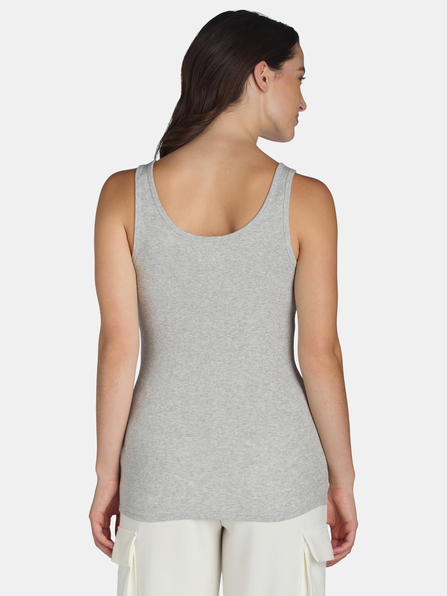 Time and Tru Women's Ribbed Tank Top, Sizes XS-XXXL
