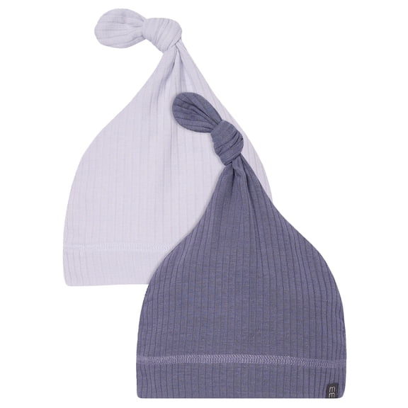 Modern Moments by Gerber Baby Boy Super Soft Viscose Knotted Cap, 2-Pack, Sizes Newborn - 0/6 Months