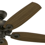 Hunter - Builder Indoor Ceiling Fan, 52-inch, New Bronze, Traditional-style, 3-speed WhisperWind Motor, 53242, for living rooms, bedrooms, home offices, kitchens