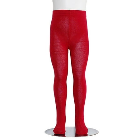 Heavyweight Spandex Tights - Red Piccolo Heavyweight Opaque Toddler Little Girls Tights 2T-16